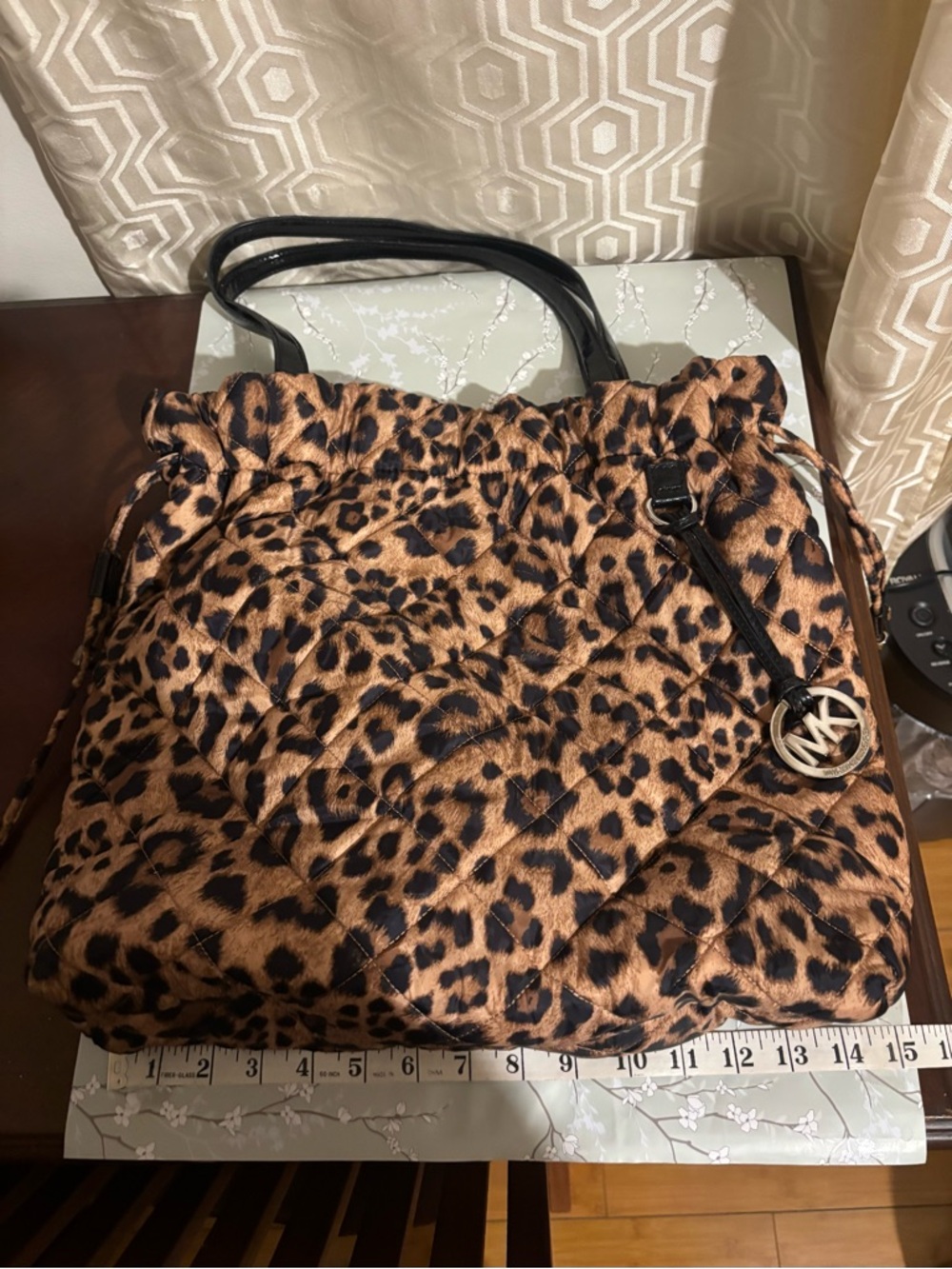 Michael Kors leopard quilt bag